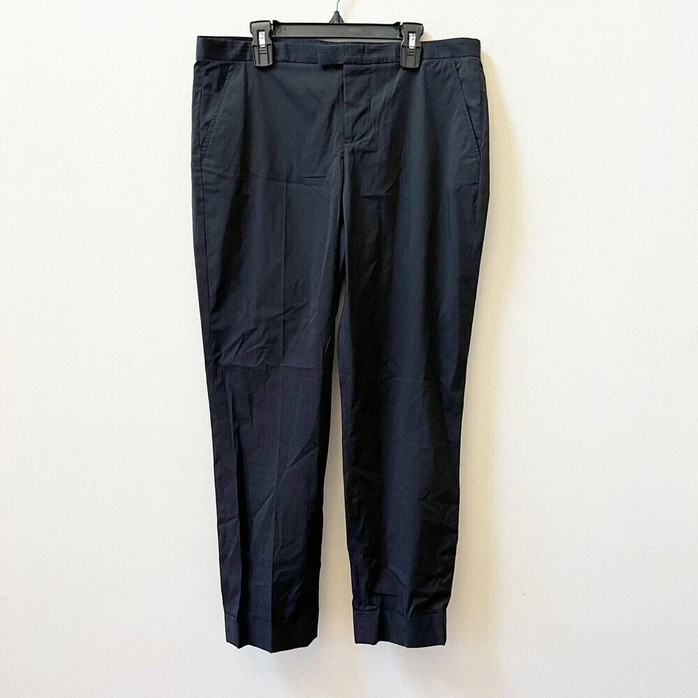 ATM Cuffed Ponte Pants Black Womens 8 Anthony Thomas Melilo Trousers Straight